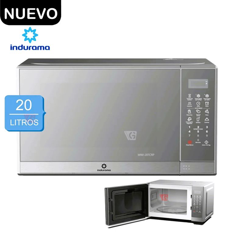 Horno Microondas 20 Litros Silver Espejado GRIS MWI-20TCRP