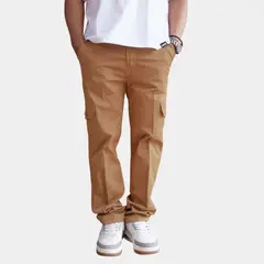 YONISTERS CLOTHING - Pantalon Cargo Algodon Drill Moda Urbana - Camel