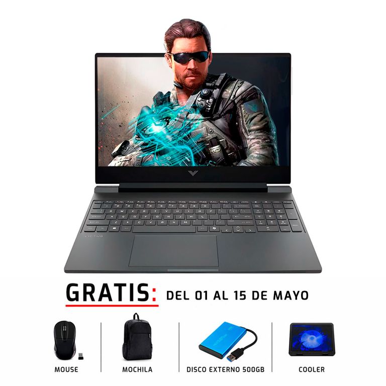 LAPTOP VICTUS 15 FB3019LA 15.6” AMD Ryzen 7 7445HS 16GBDDR5 500GB RTX3050 6GB