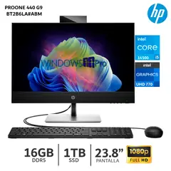 HP - All-in-One ProOne 440 G9 23.8” Core i5-14500 / 16Gb Ram / 1TB SSD – BT2B6LA#ABM