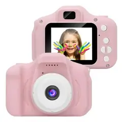 GENERICO - MINI CAMARA DIGITAL INFANTIL PORTATIL Y MEMORIA SD ROSA