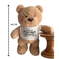 GENERICO - Oso de Peluche Gigante 60cm Antialérgico Personalizado Día de la Madre Regalo diseño Mamá-13