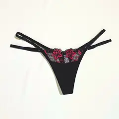 GENERICO - Hilo tipo tanga de mujer tul y algodón regulable