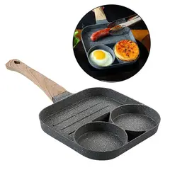 GENERICO - SARTEN ANTIADHERENTE DE GRANITO CON 3 DIVISIONES PARA PANQUEQUES Y HUEVOS MOD EB-18
