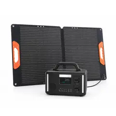 INKOMAQ CORPORATION - POWERBANK MINI 300W + PANEL SOLAR - COLOR NEGRO
