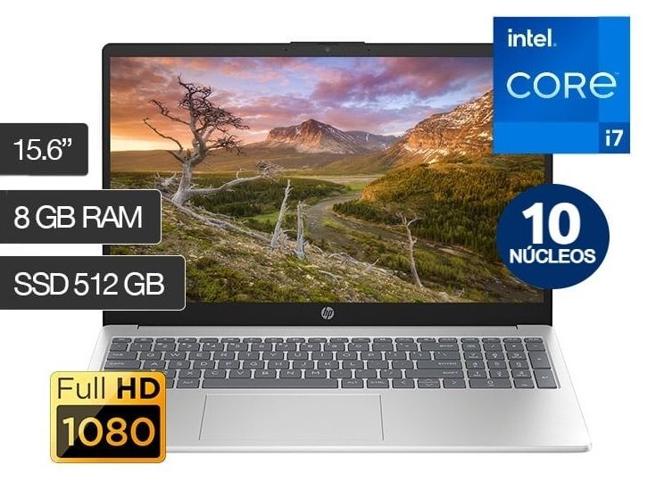 LAPTOP 15-FD0008LA INTEL CORE I7 13AVA GEN 10 NÚCLEOS 8GB 512GB 15.6" FHD WINDOWS 11