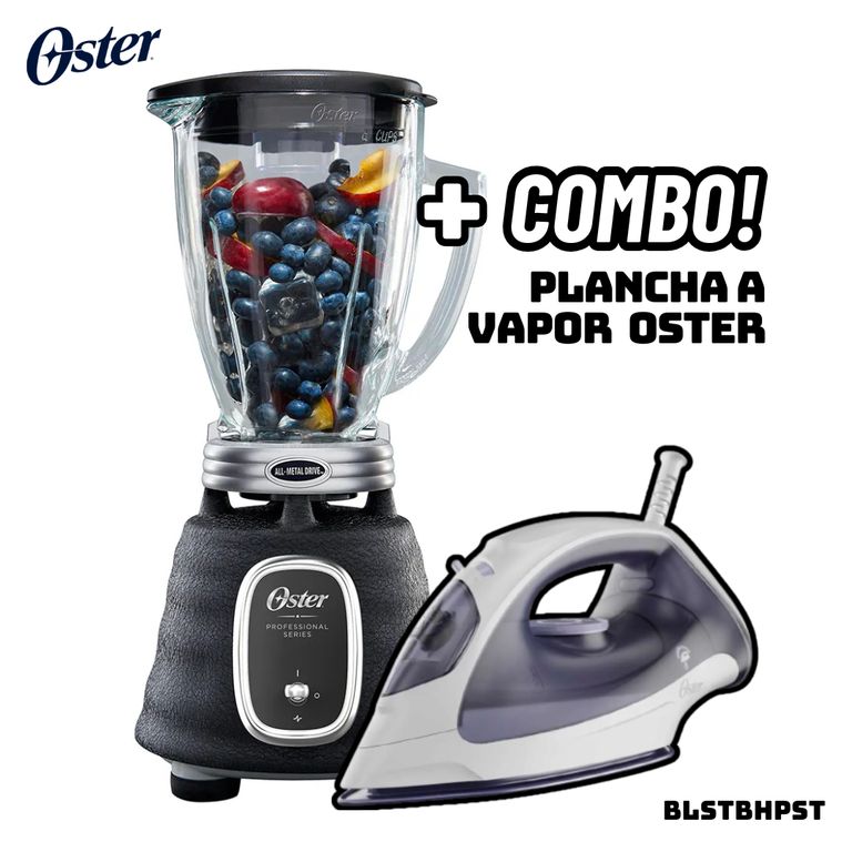 LICUADORA PROFESIONAL SERIE 1000W NEGRA - BLSTBPST + PLANCHA