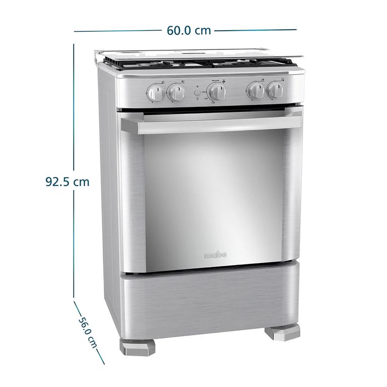 Cocina de pie 4 Hornillas a Gas Inoxidable CMP6030FX1