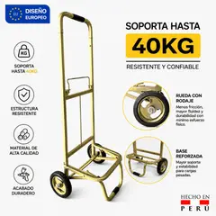IMSARACKS - Carrito de mercado plegable -Euro Coche PRO - RUEDA CON RODAJE