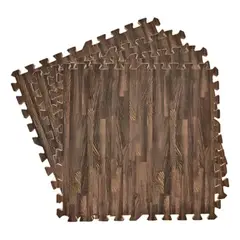 HOME DESING - Alfombra Tapete Goma Eva Tipo Madera 30x30cm - 6unds