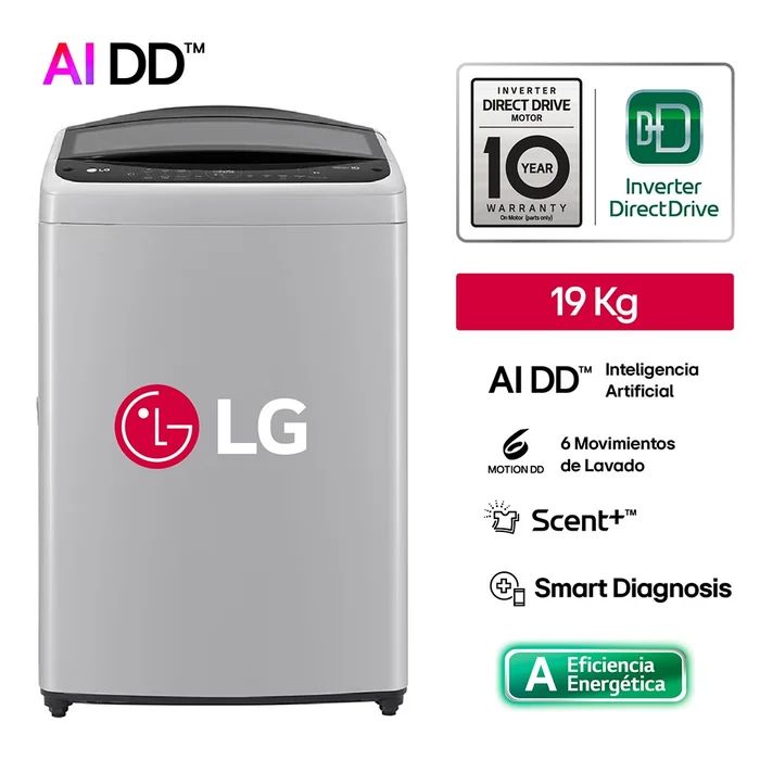 Lavadora AI DD Inteligencia Artificial 19KG WT19DV6T Gris
