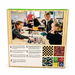 GENERICO - Tablero de Madera Multi juegos 5 en 1 — Ideal para Regalo