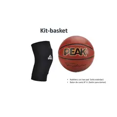 Peak - Kit basket rodillera hex pad y balon de basket n°6