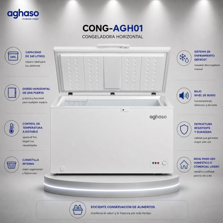 CONGELADORA BLANCA CONG-AGH01 249 LITROS BLANCO
