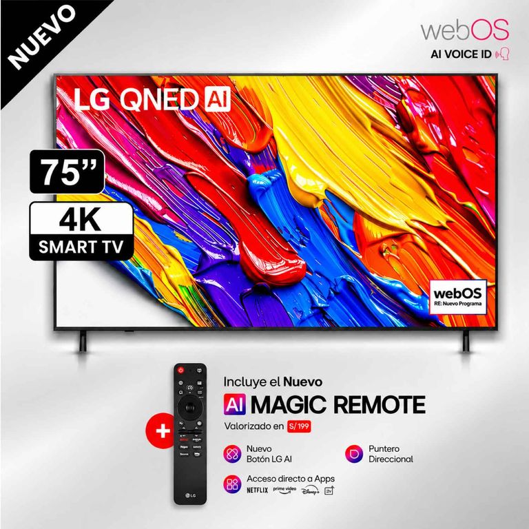 Televisor 75 QNED 4k ThinQ AI 75QNED82ASA Smart TV