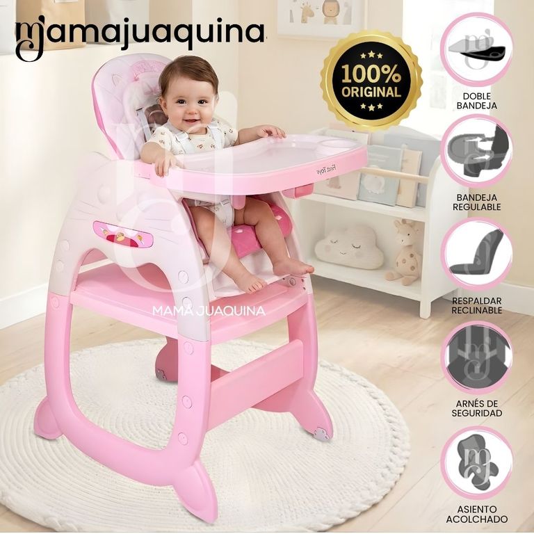 Silla de Comer de Lujo «FIRST KITTY» Edición Exclusiva Pink