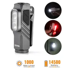 OEM - Linterna LED Mini Potente Recargable con Imán y Luz Roja para Uso Diario