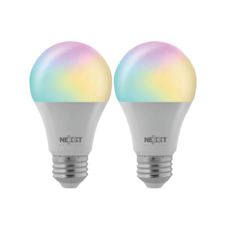 Foco Inteligente WiFi LED Nexxt 2-Pack RGB, Compatible con Alexa, Siri y Google Assistant