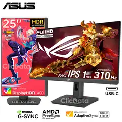 ASUS - Monitor ROG STRIX XG259CMS, 24.5 FAST IPS, FHD, 310Hz OC, 1ms, G-Sync