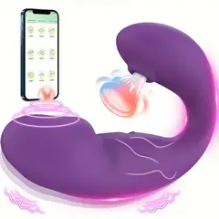 GENERICO - Vibrador Sexual Doble Estimulación Succión Clitoriana y Punto G 9 Modos Recargable