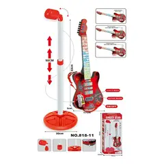 OEM - Guitarra Musical Micrófono con Soporte Ajustable para Niños