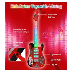 OEM - Guitarra Infantil con Micrófono y Base Ajustable Juego Musical