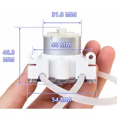 GENERICO - Micro Bomba Peristáltica DC 6V–12V Motor 500 Reversible Dosificadora de Líquidos