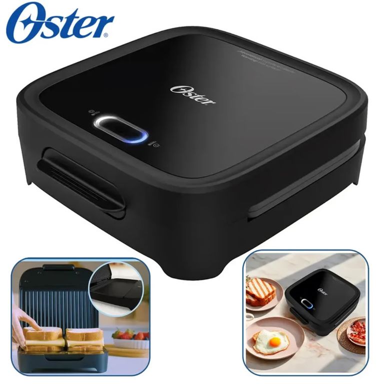 Sandwichera Compacta Con Platos Hondos CKSTSM400 Negro