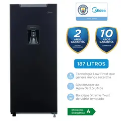 Midea - Refrigeradora Monopuerta 187L Negra MDRD190ANLXW
