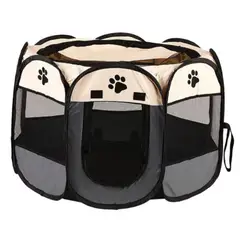 GENERICO - CORRAL Plegable M para Mascotas Gris