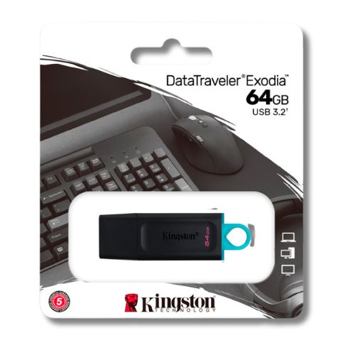 Memoria USB 64GB DataTraveler Exodia USB 3.2 Gen 1