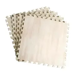 HOME DESING - Tapete Goma Eva Tipo Madera Arce 30x30cm - 6unds