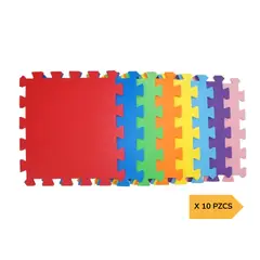 HOME DESING - Tapete Goma Eva de Colores 60x60cm - 10 unds