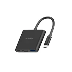 MOVISUN - Adaptador Hub AD H301C - Tipo C 3 en 1 con HDMI 4K, USB 3.0 5Gbps, PD 100W