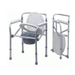 GENERICO - Baño Portátil Graduable Silla Sanitaria Plegable Portátil de Aluminio