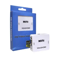 SEISA - Conversor Adaptador VGA a HDMI con Audio Full HD 1080p para Monitores y Proyectores