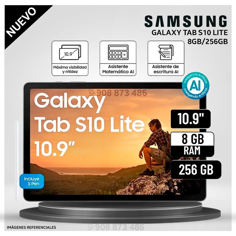 Tablet Galaxy Tab S10 Lite 10.9" 8GB 256GB + S Pen - Gray - Modelo Nuevo
