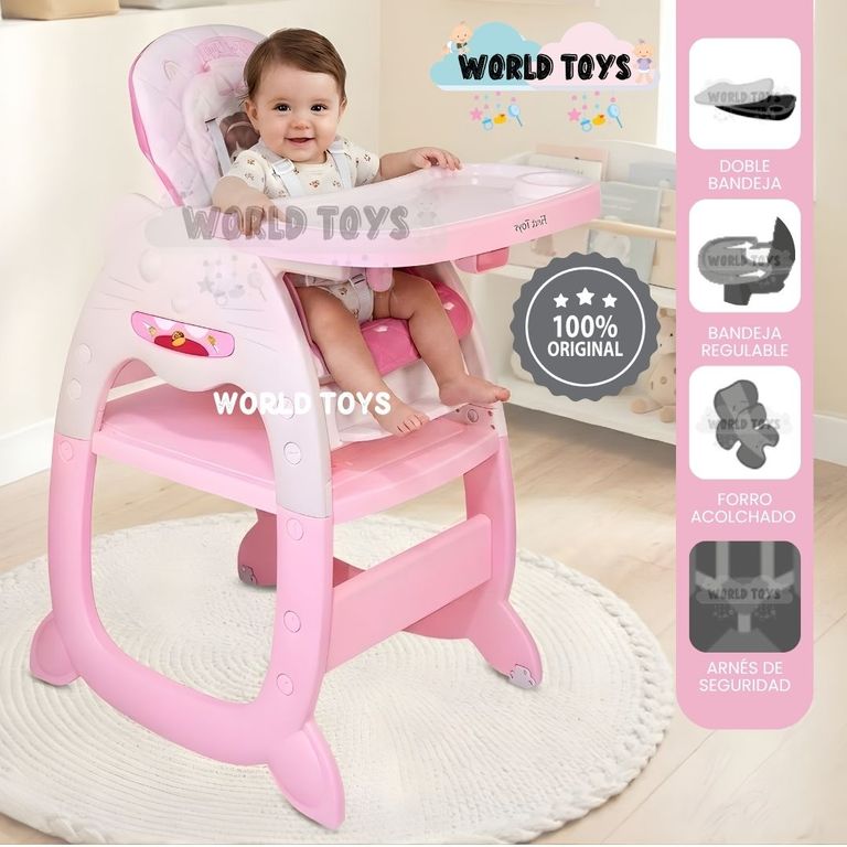 Silla de Comer de Lujo «FIRST KITTY» Edición Exclusiva Light Pink