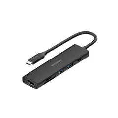 MOVISUN - Adaptador Hub AD H601C - Tipo C 6 en 1, con HDMI 4K, PD 100W, 2 USB 3.0, SD/TF