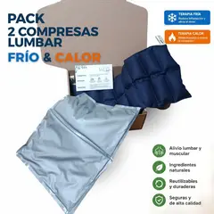 GENERICO - Compresas de Semillas y Gel Pack de 2 Lumbares Frío y Calor
