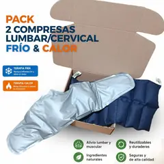 GENERICO - Compresas de Semillas y Gel Pack de 2 Lumbar/Cervical calor y frio