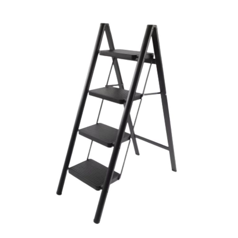 Escalera Metálica Plegable Portátil Multifuncional de 4 Pisos