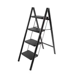 GENERICO - Escalera Metálica Plegable Portátil Multifuncional de 4 Pisos