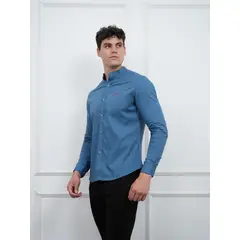 MEHIVIC - CAMISA SLIM FIT HOMBRE CUELLO NERU ALGODÓN POPELINA
