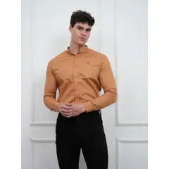 MEHIVIC - CAMISA SLIM FIT HOMBRE CUELLO NERU ALGODÓN POPELINA