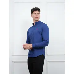 MEHIVIC - CAMISA SLIM FIT HOMBRE CUELLO NERU ALGODÓN POPELINA