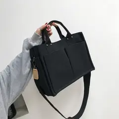 GENERICO - Bolso de Lona Multibolsillos con Correa Ajustable - Bolso Tabit