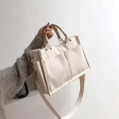 GENERICO - Bolso de Lona Multibolsillos con Correa Ajustable - Bolso Tabit