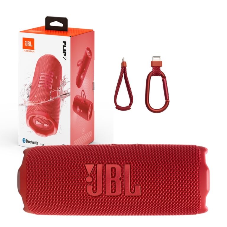 Parlante Bluetooth FLIP 7 AI Sound Boost Rojo