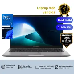 ASUS - Laptop ExpertBook P1503CVA - Intel Core 5 210H - 16GB RAM - 512GB SSD - 15.6" FHD - Windows 11 Pro
